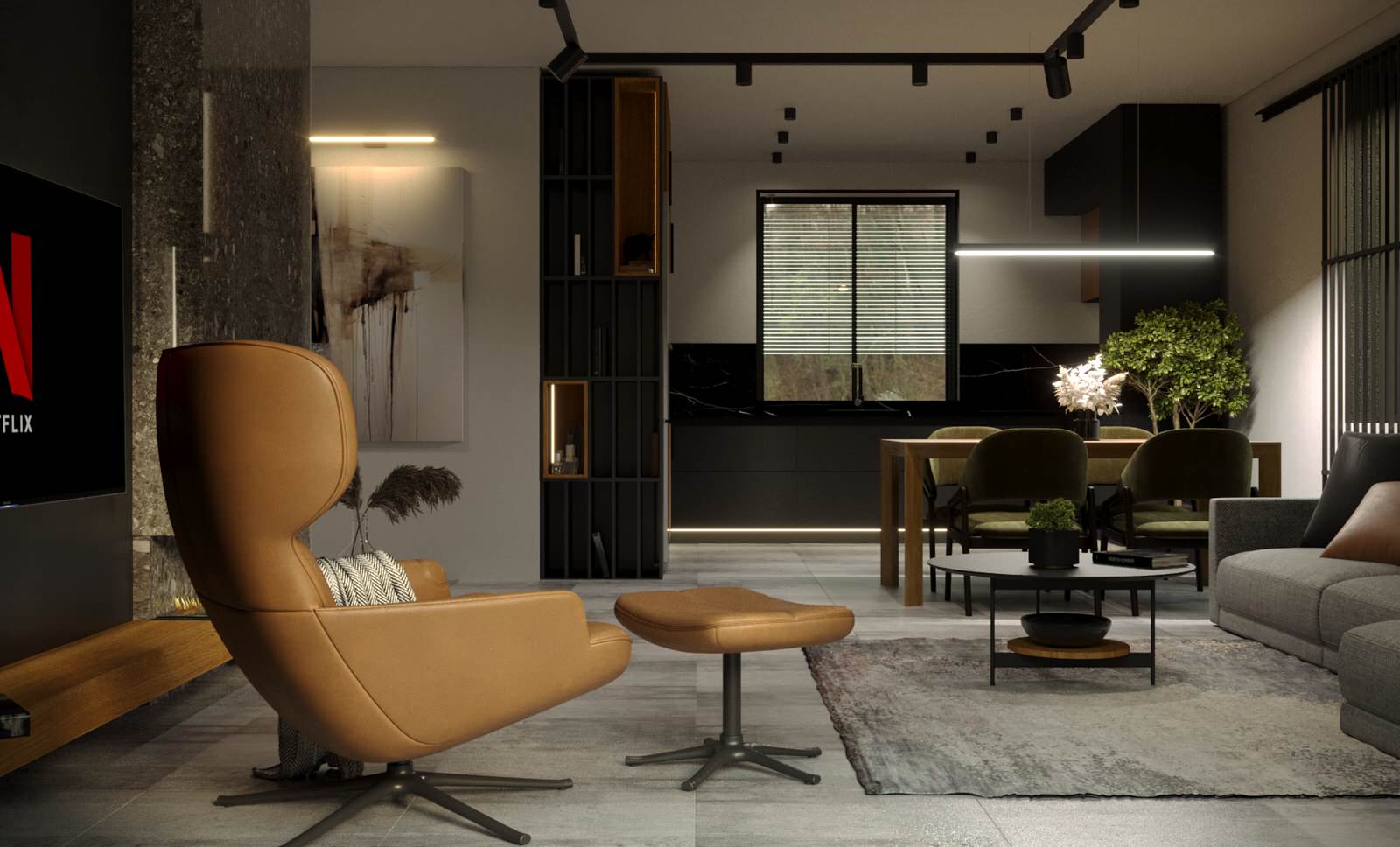 Интерьер Частного дома 110 м2. Современный интерьер для молодой пары