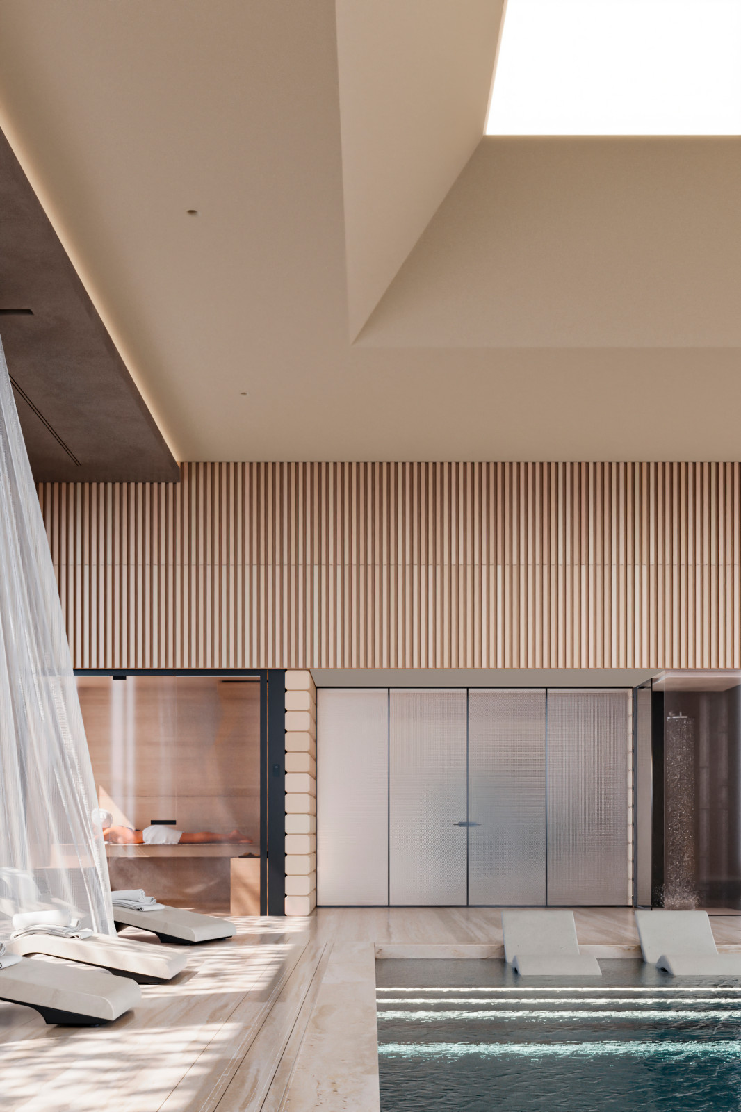 Дизайн проект частного бассейна и спа зоны