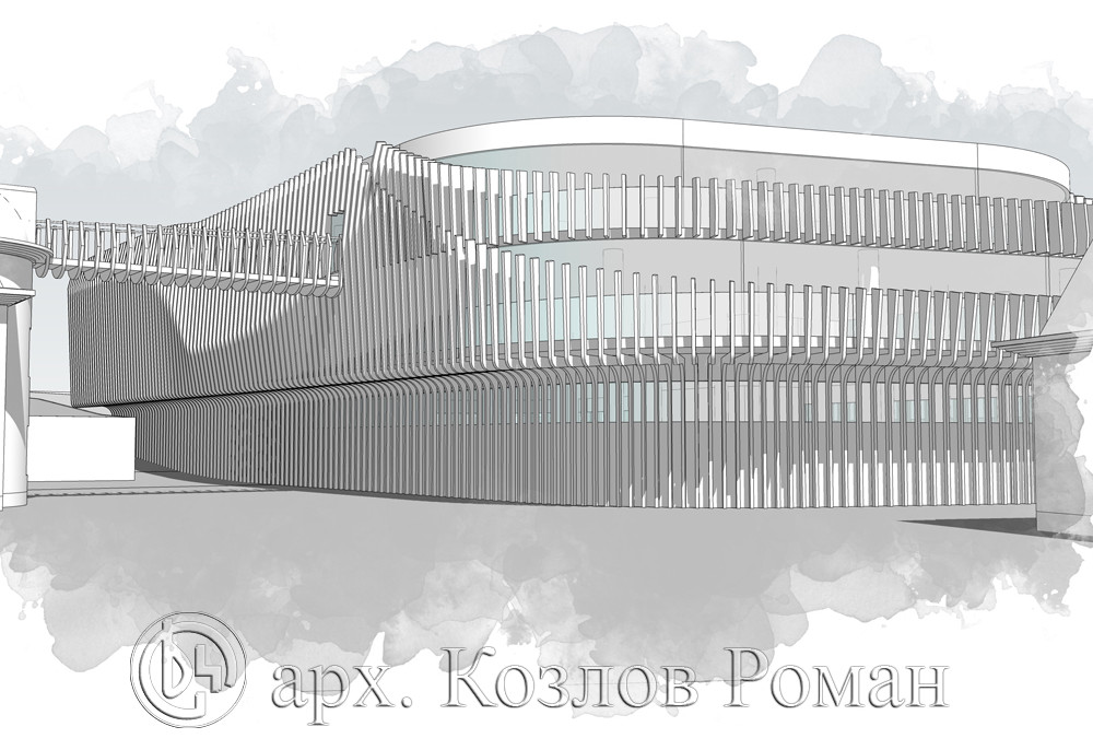 Эскизный проект здания ФОК