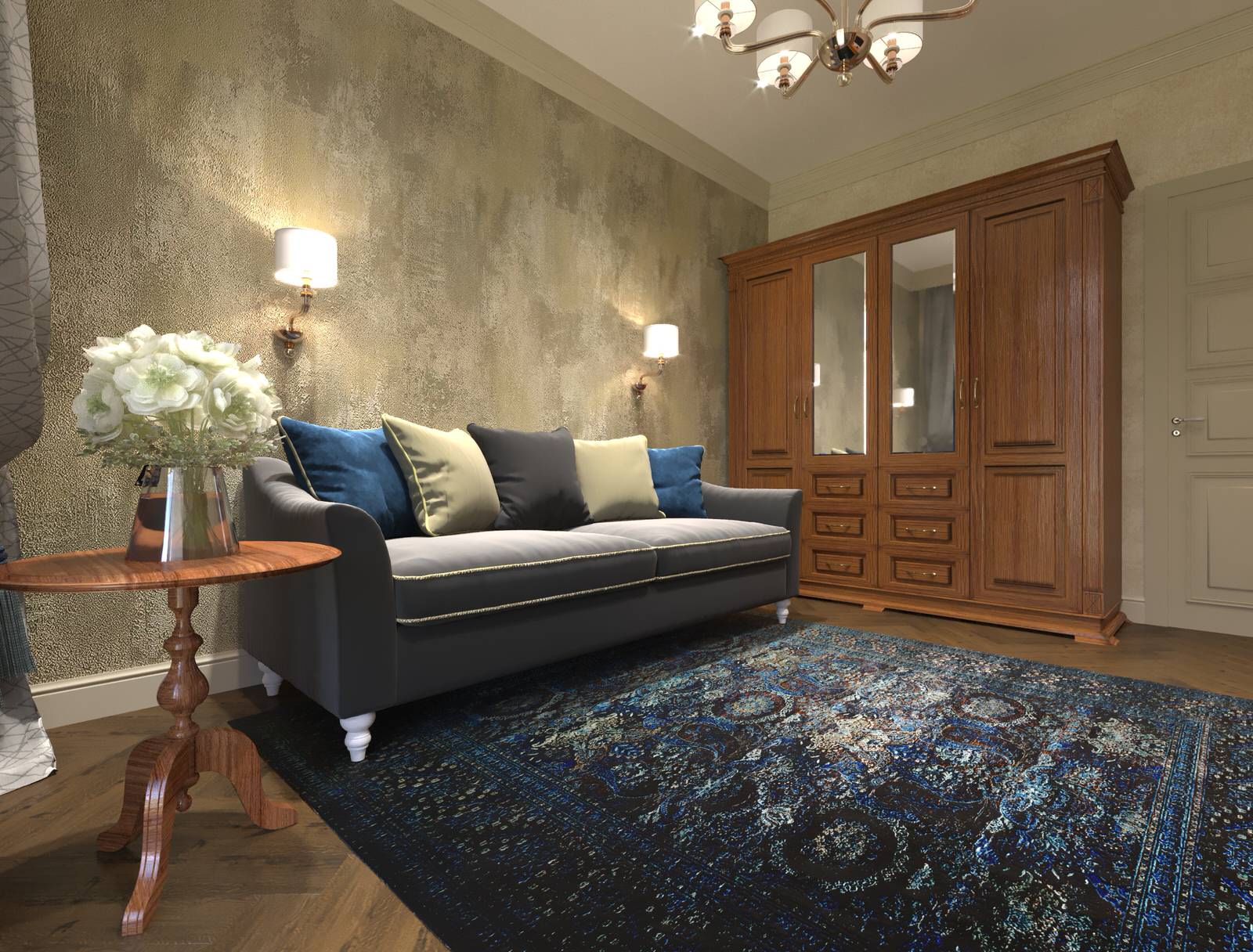 Дизайн-проект интерьера трехкомнатной квартиры .Новосибирск.