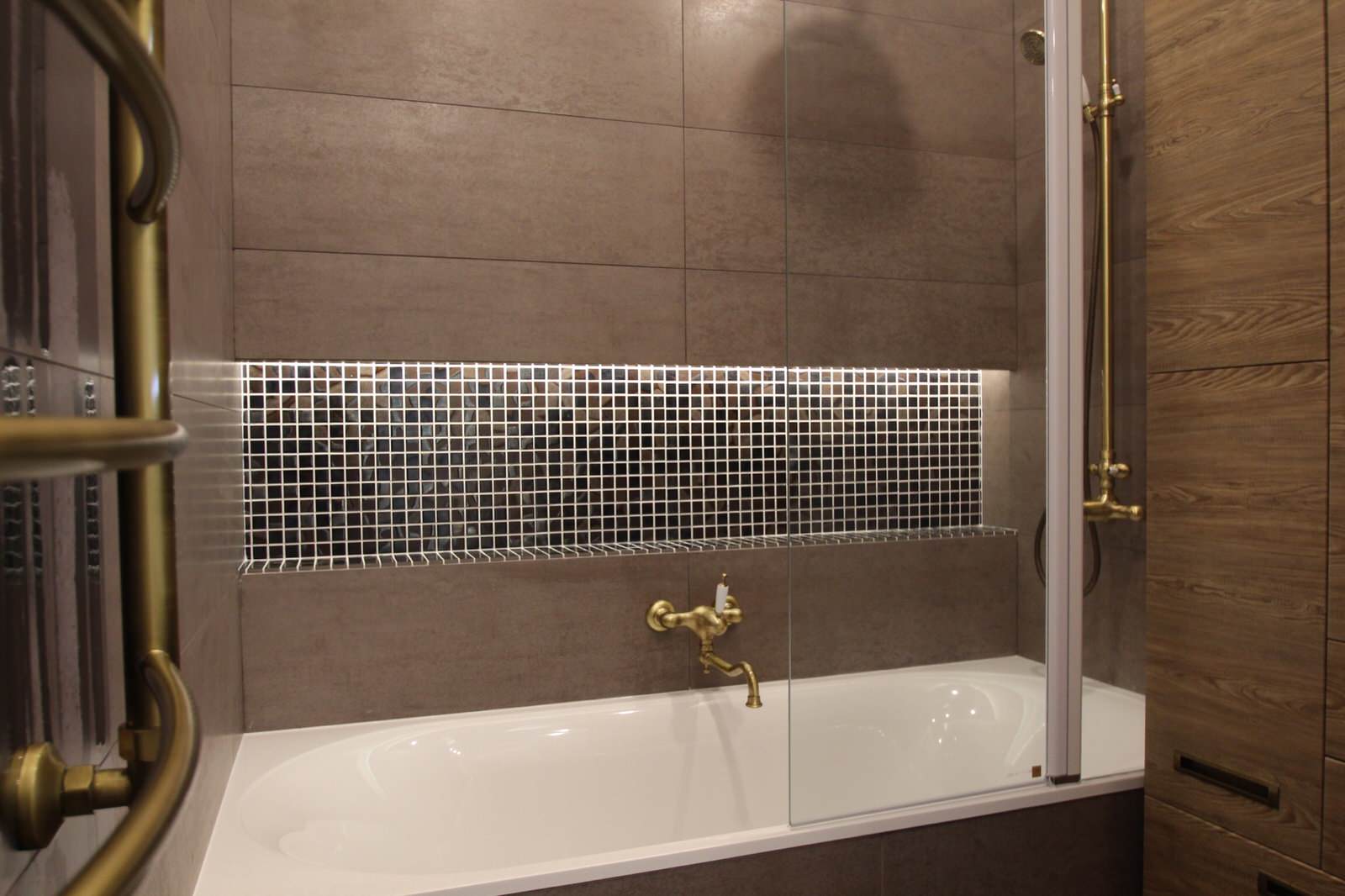 Санузел. Дизайн-проект и готовый результат.