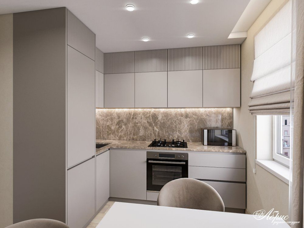 Обложка проекта: Экономичный дизайн-проект двухкомнатной квартиры (г.Конаково)