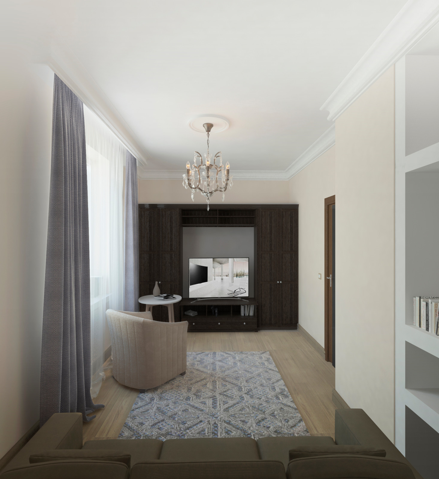 Эклектичный. Квартира для трех поколений - "Мята и папоротник"