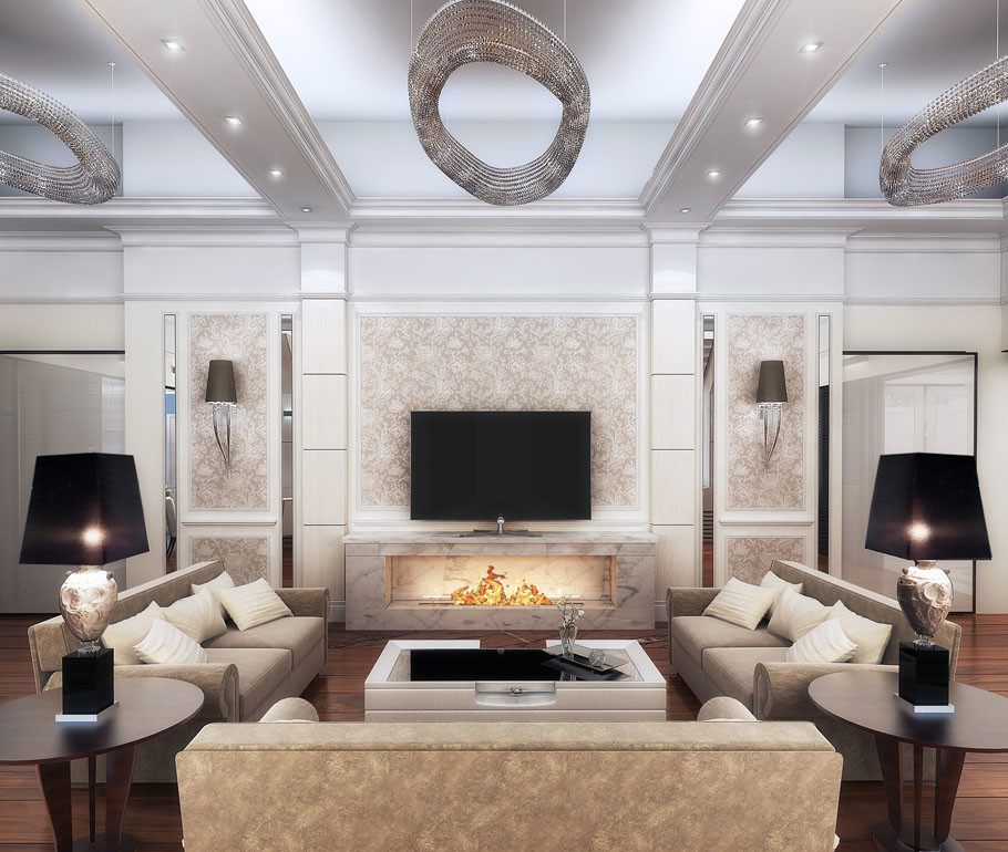 Flat design - modern living