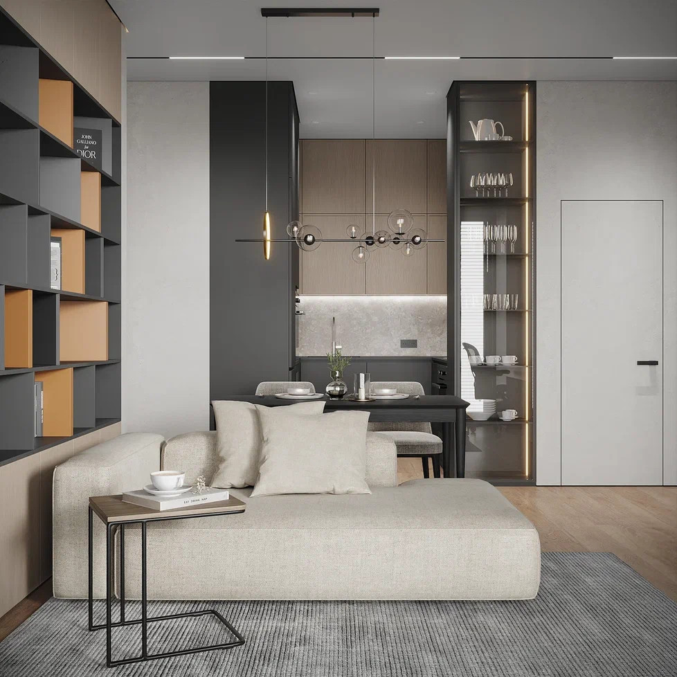 Обложка проекта: ЖК «Hide», квартира в стиле современный минимализм