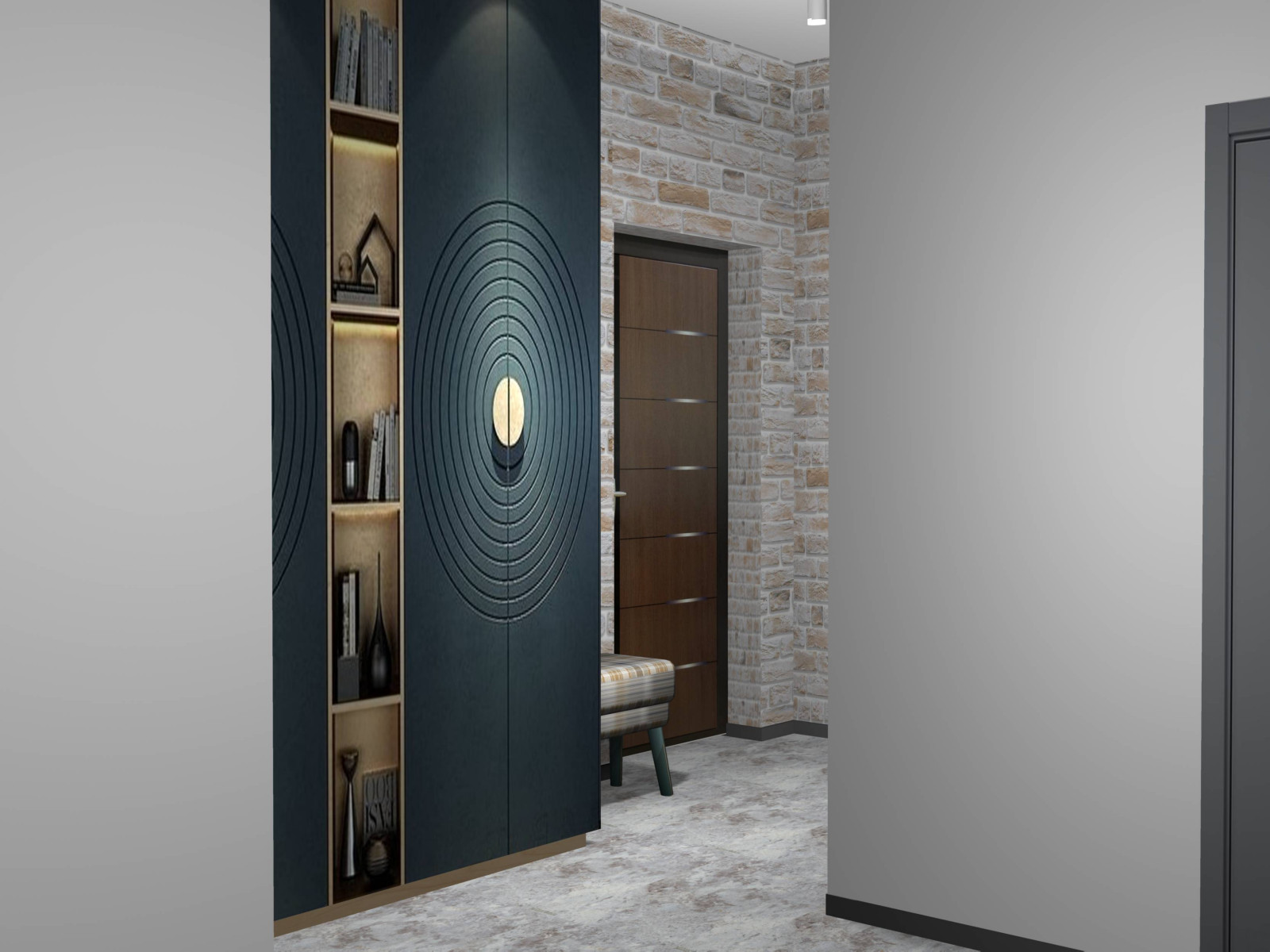 Проект квартиры в современном стиле с элементами лофта