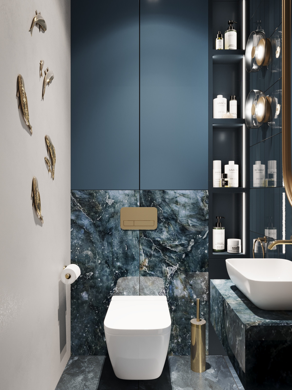 Дизайн-проект дома в голубых тонах