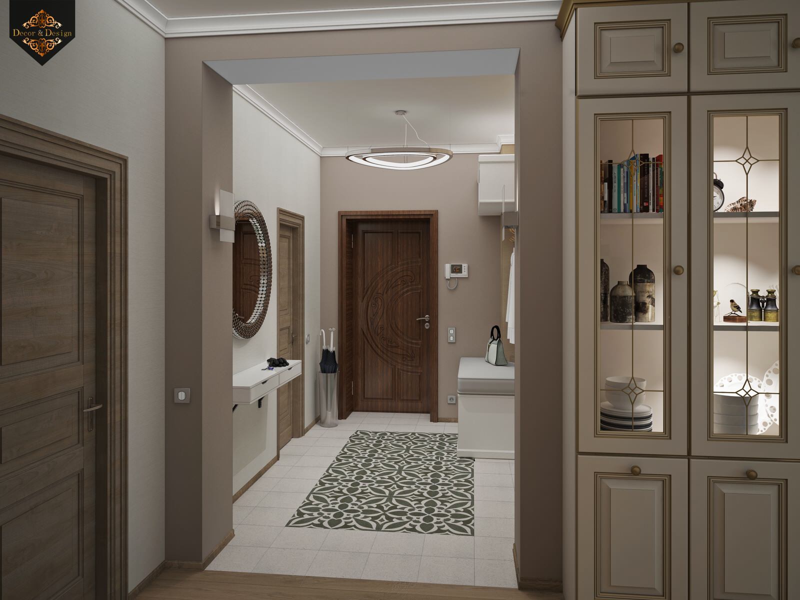 "Фьюжн в интерьере"трехкомнатная квартира в Казани по ул. Муштари