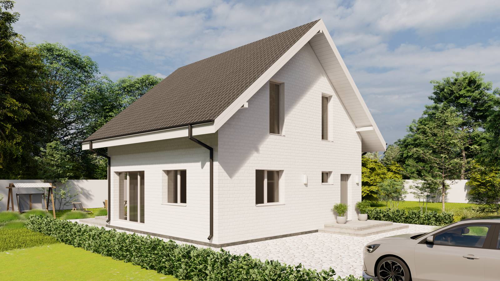 Мансардный дом 90м2