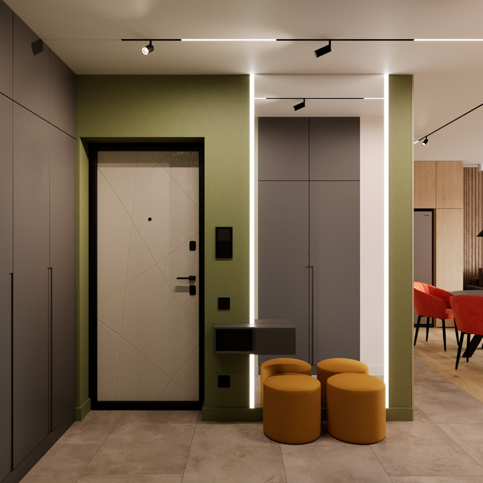 Обложка проекта: Евро трехкомнатная квартира в современном стиле ЖК Атмосфера