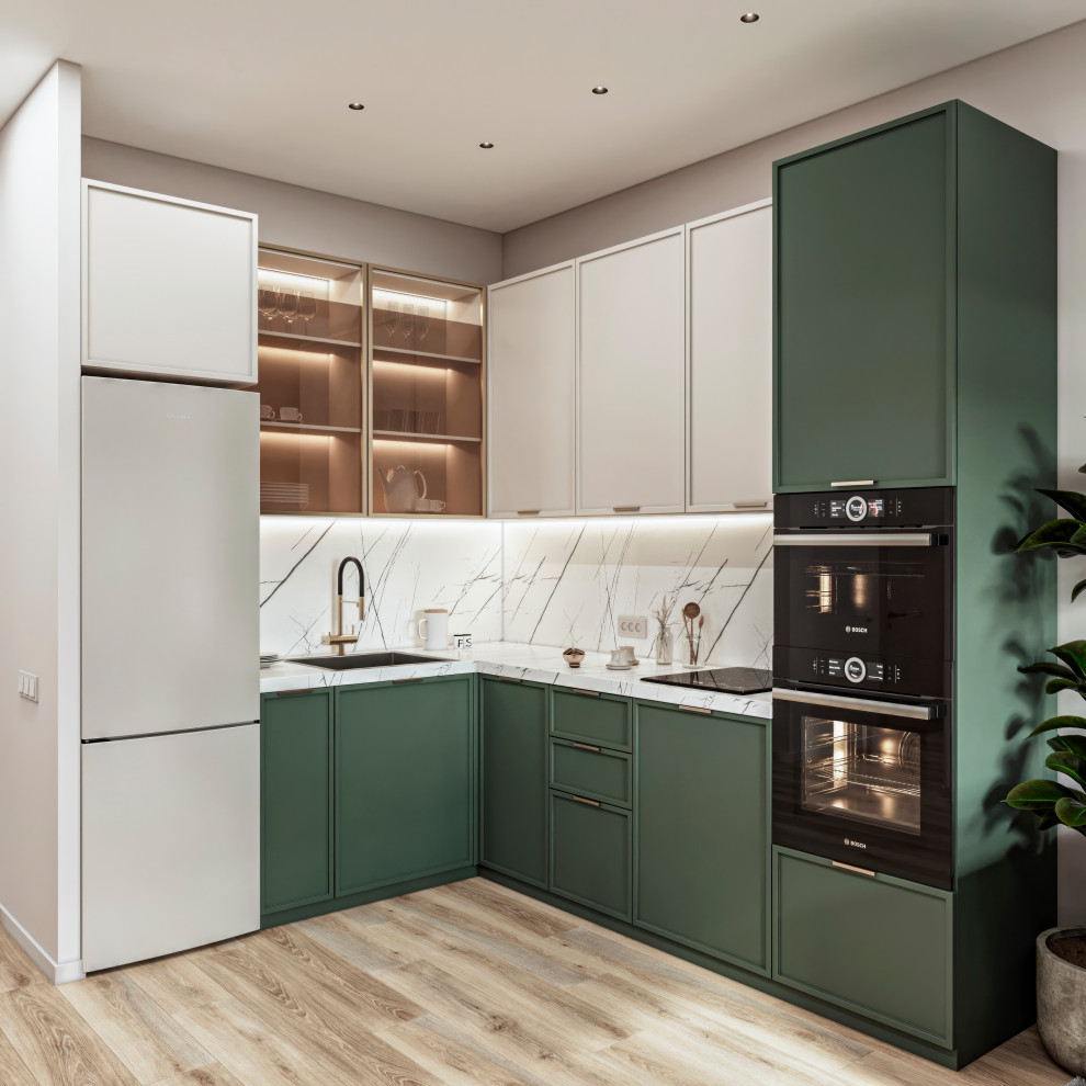 ЖК Level Нагатинская. Кухня-гостиная 20м2