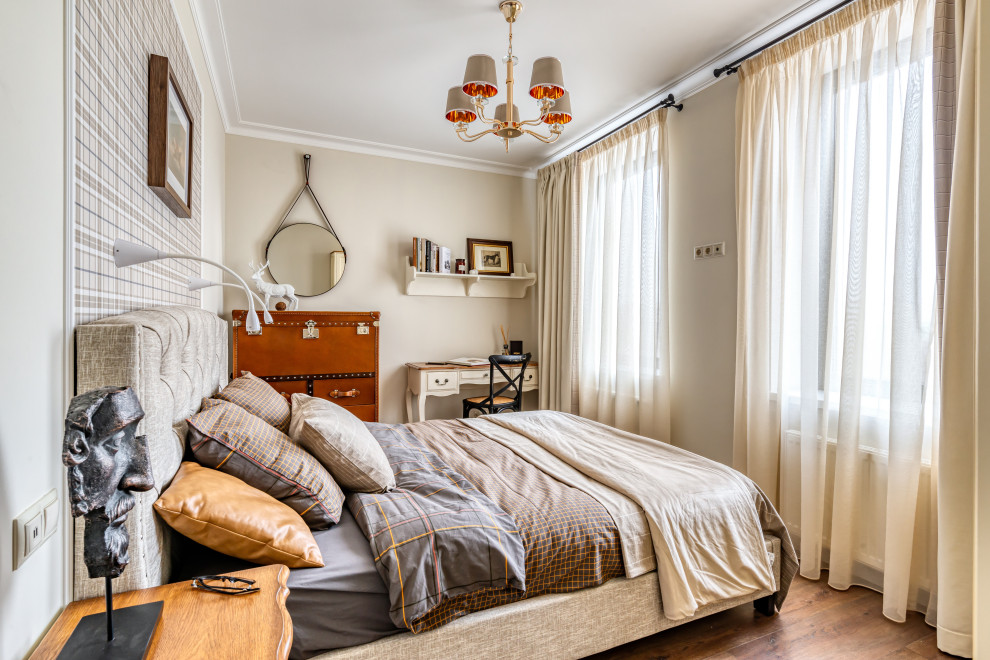 Спальня в тёплых тонах