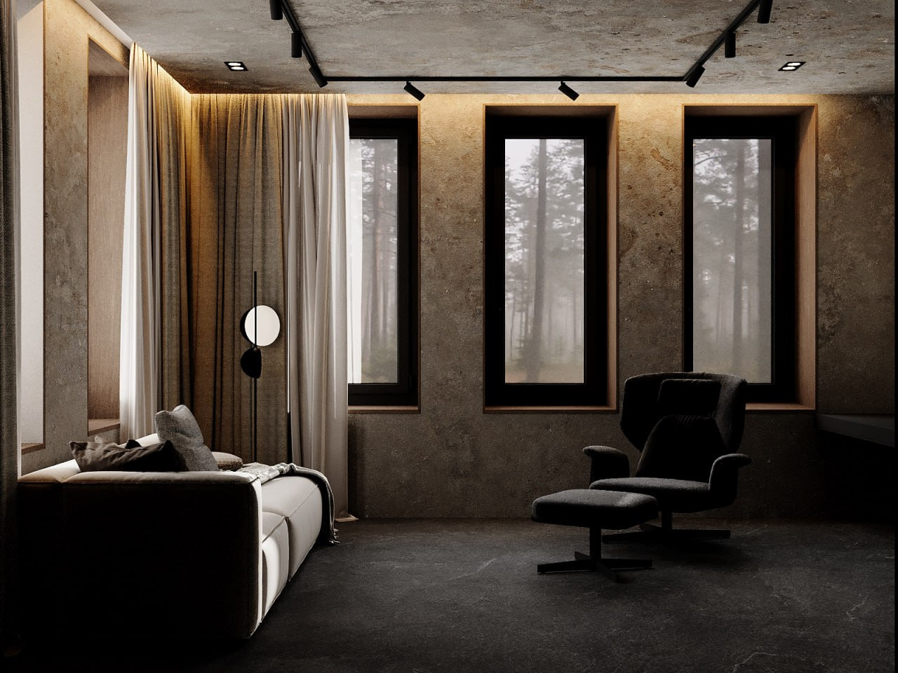 Дизайн-проект дома (420 м2) в стиле нео-модерн