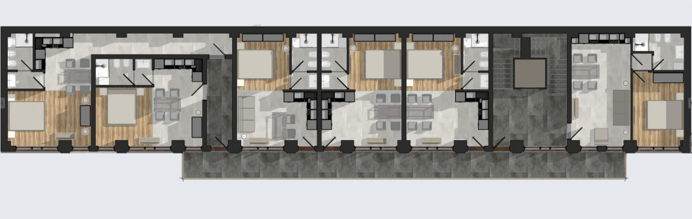 Il progetto di affitto a breve termine di un appartamento commerciale di lusso.