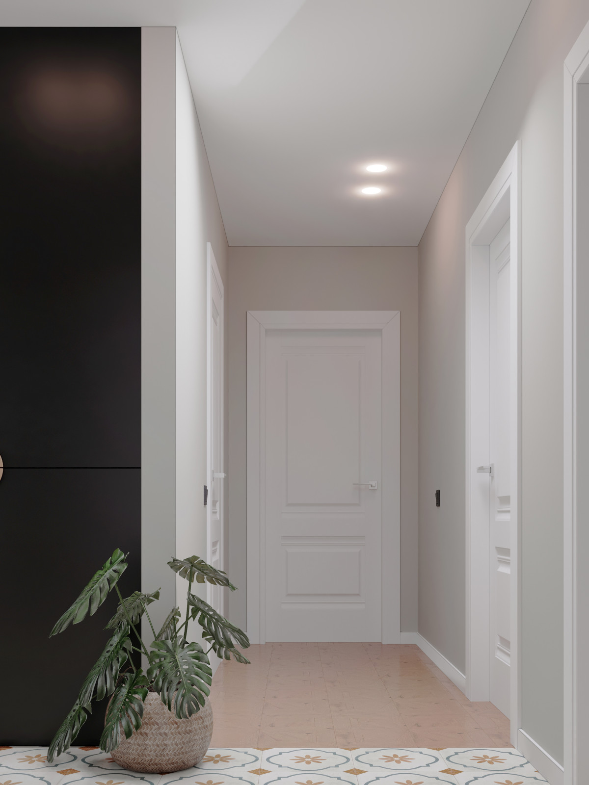 3D визуализация двухкомнатной квартиры в скандинавском стиле