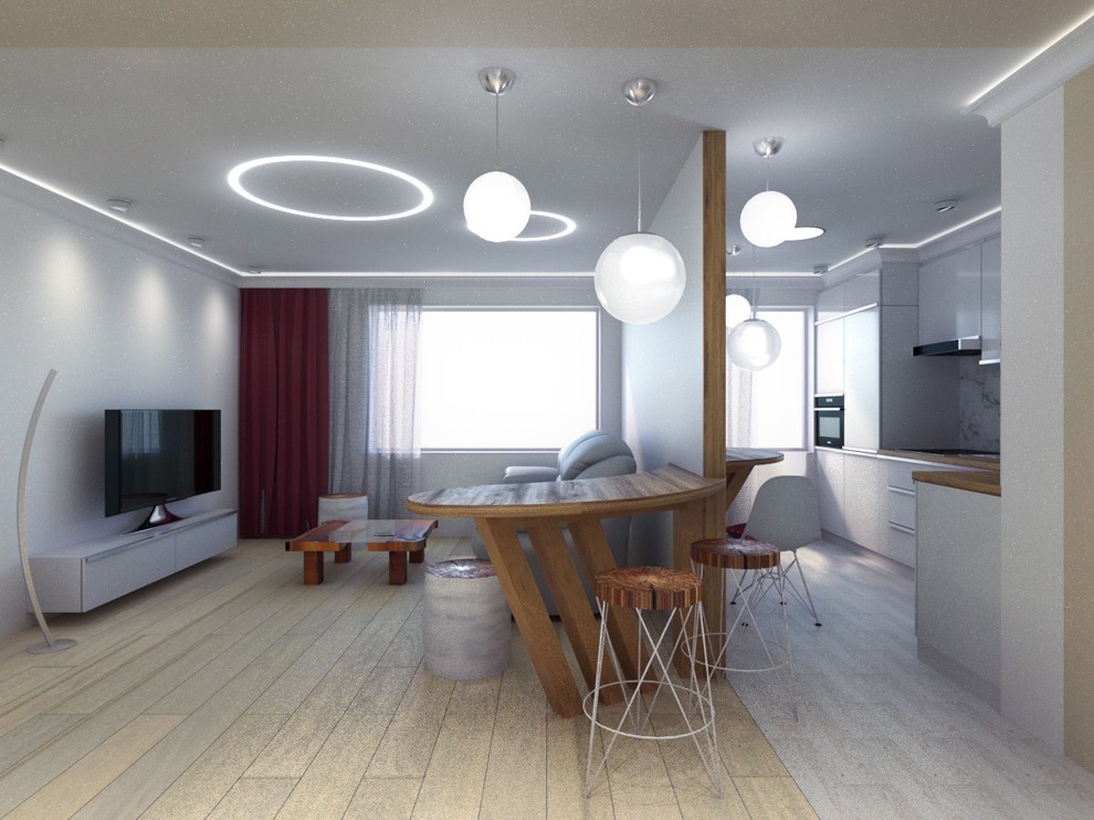 Гостиная и кухня