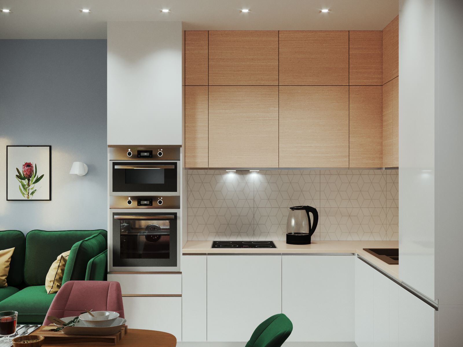 Проект интерьера двухкомнатной квартиры в стиле сканди