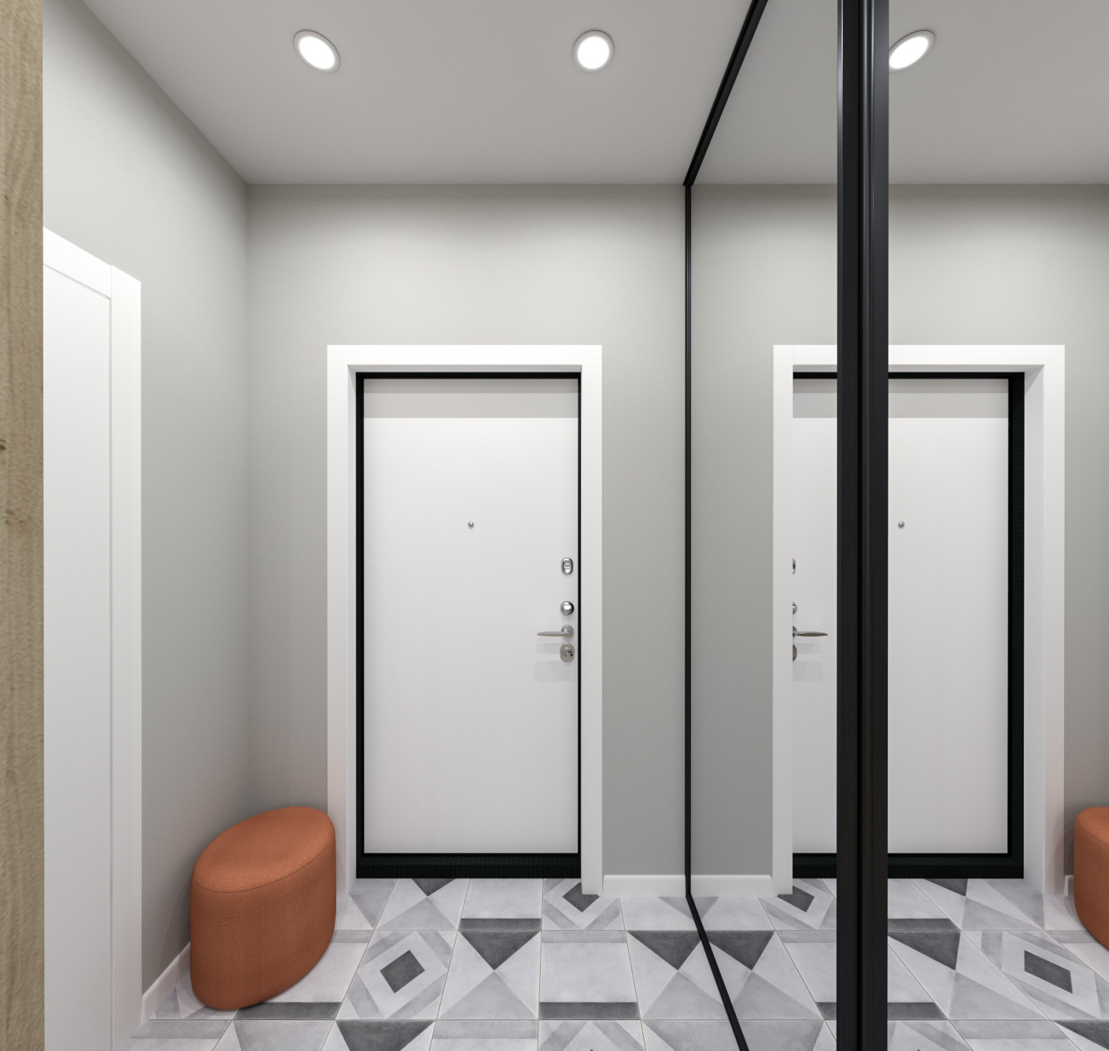 проект двухкомнатной квартиры 45 кв. м.