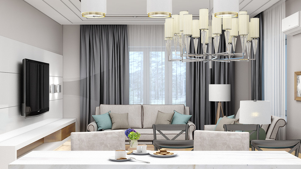 Дизайн первого этажа жилого дома