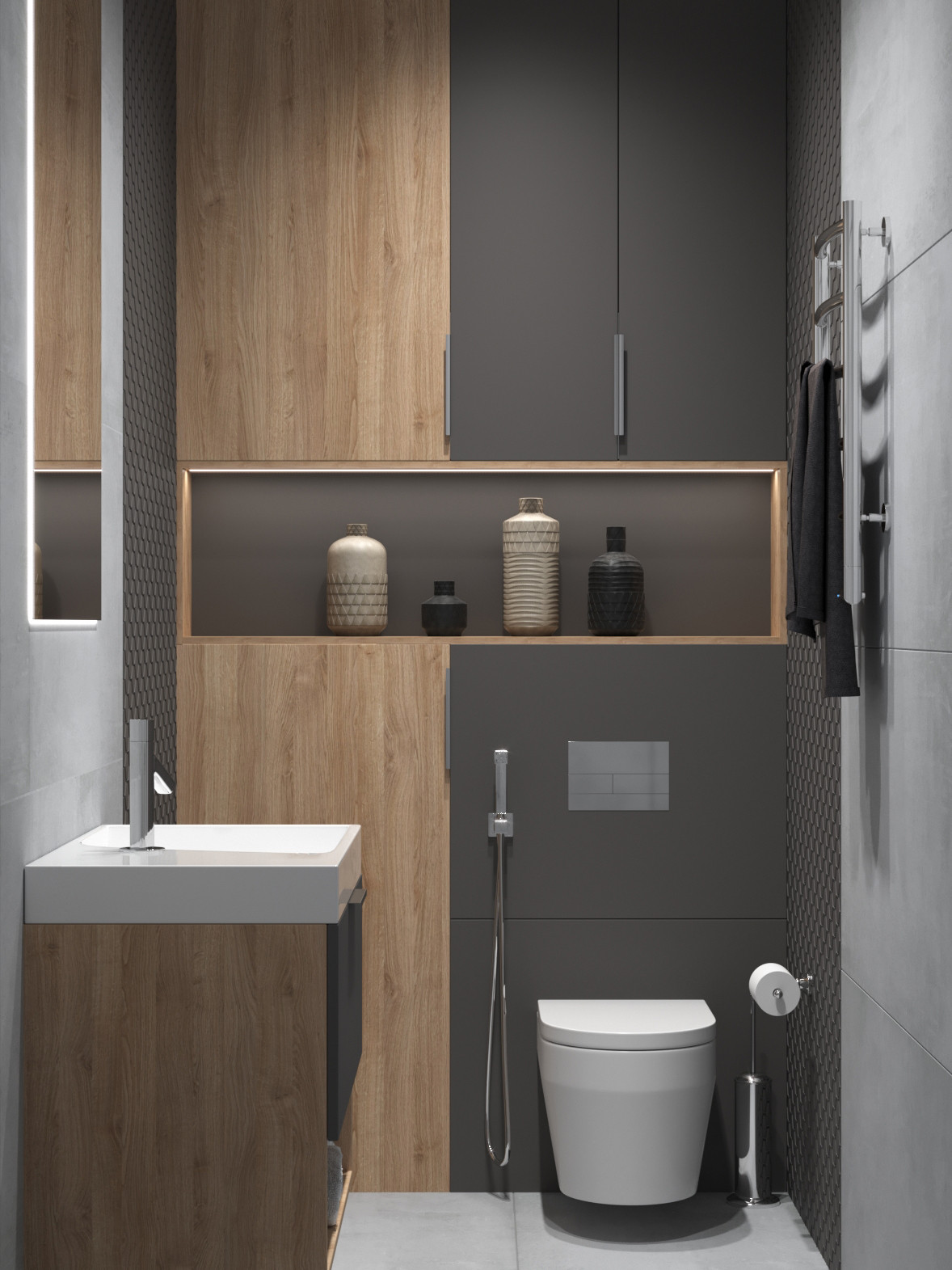 Туалет в стиле лофт