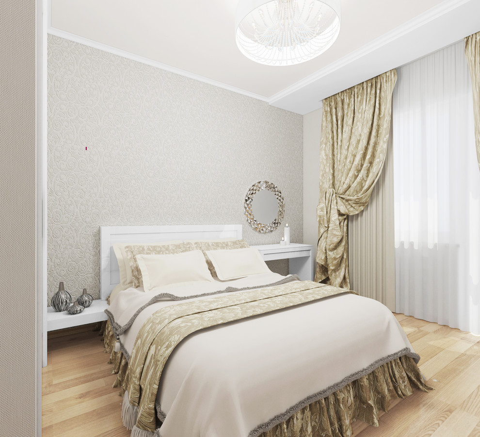 Светлый интерьер квартиры в голубых тонах