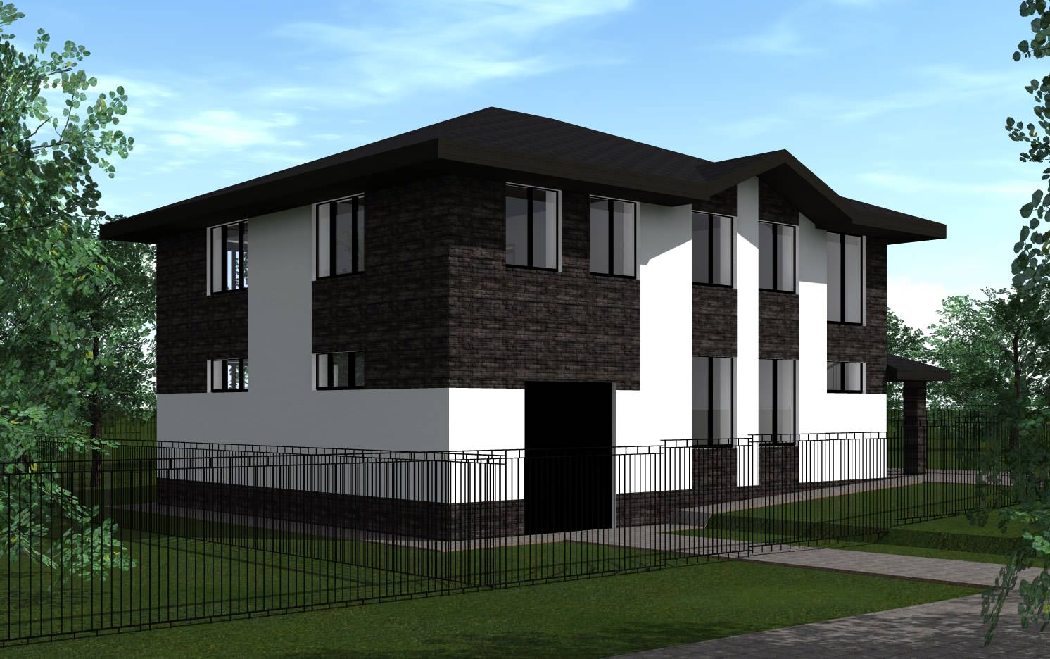 Проект дома из керамзитобетонного блока 270 м. кв.