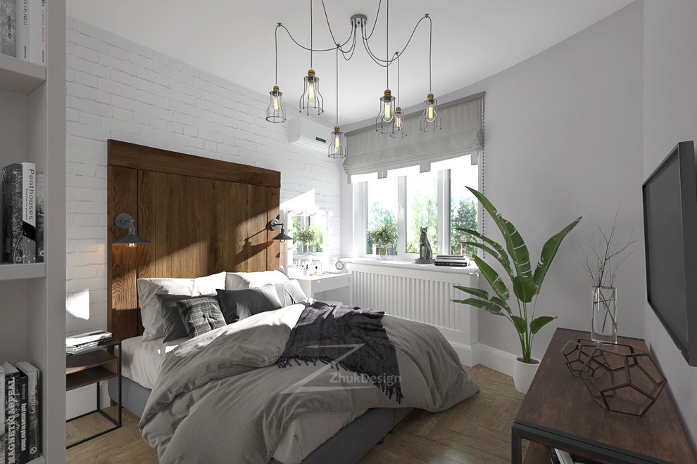 Дизайн однокомнатной квартиры в скандинавском стиле и loft