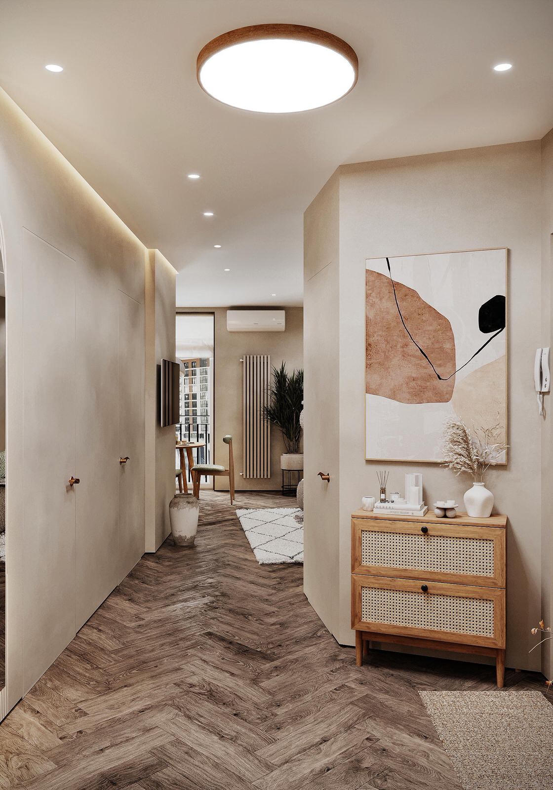 Обложка проекта: Дизайн интерьера квартиры в стиле джапанди с элементами бохо в ЖК "Квартал Che"