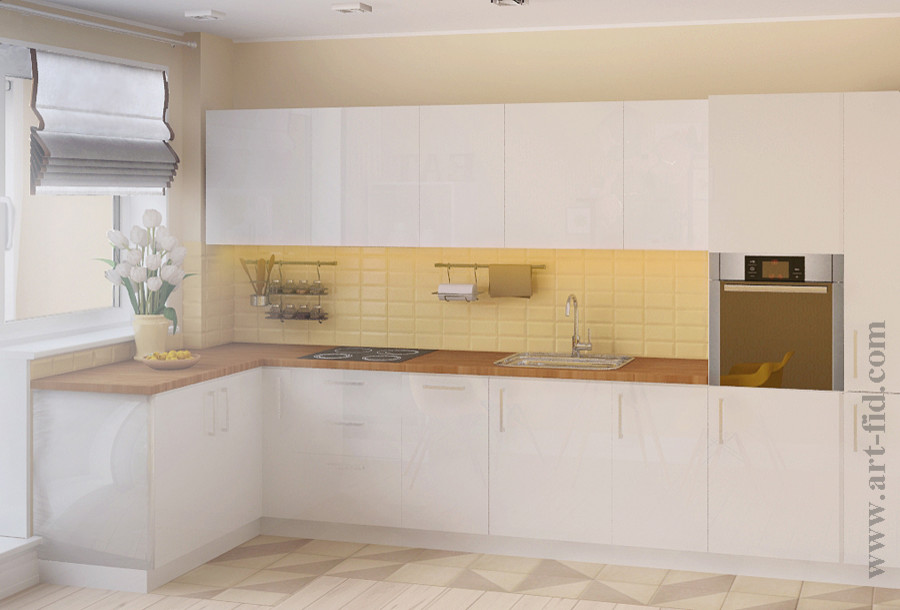 Обложка проекта: Кухня и спальня с качелями на балконе в Москве