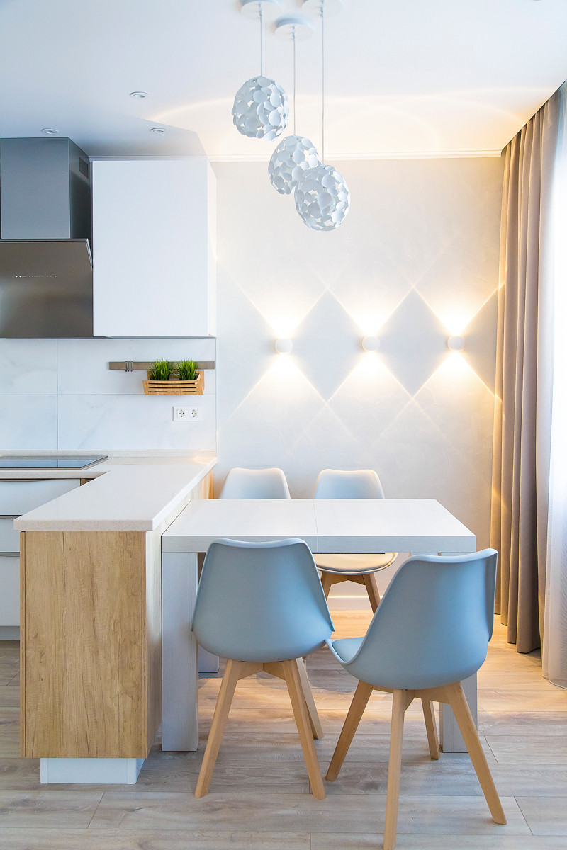 Интерьер кухни-гостиной в современном стиле