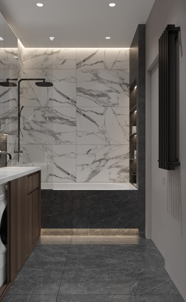 Мужской интерьер на 43кв.м ЖК "Фонвизина