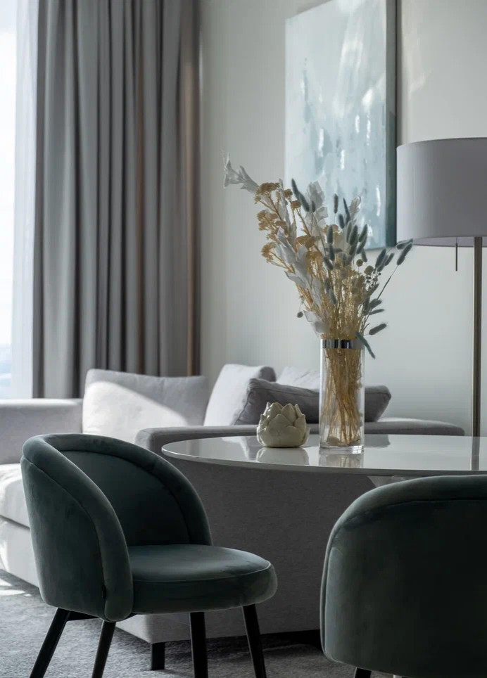 Дизайн интерьера апартаментов в Neva Towers, Москва-Сити (70 м2)