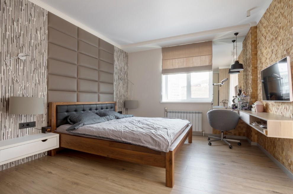 Отделка стены 3д мозаикой в спальне