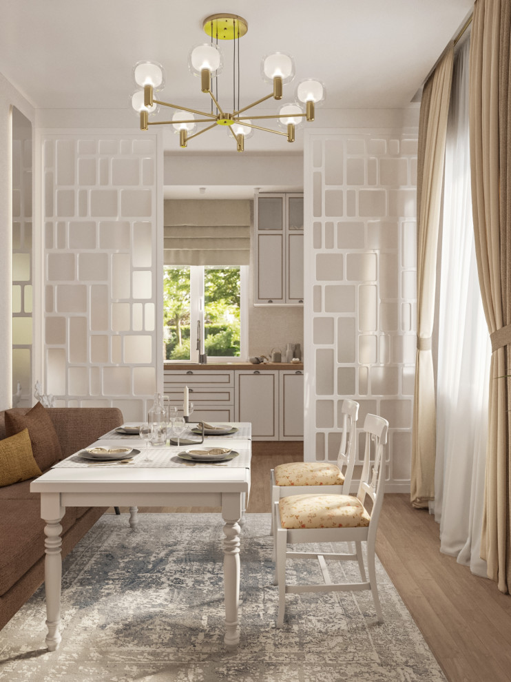 Обложка проекта: 3D-визуализация кухни / обеденной зоны.3