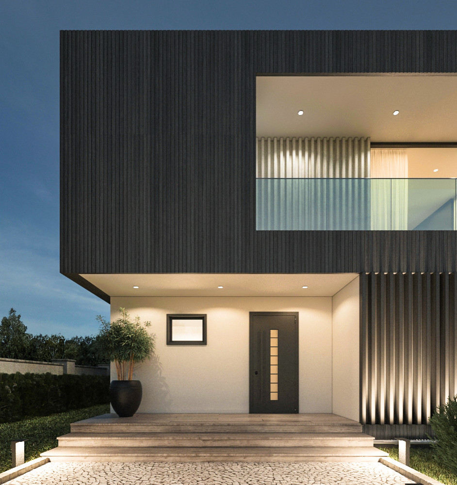 Обложка проекта: Двухэтажный современный дом для молодой семьи