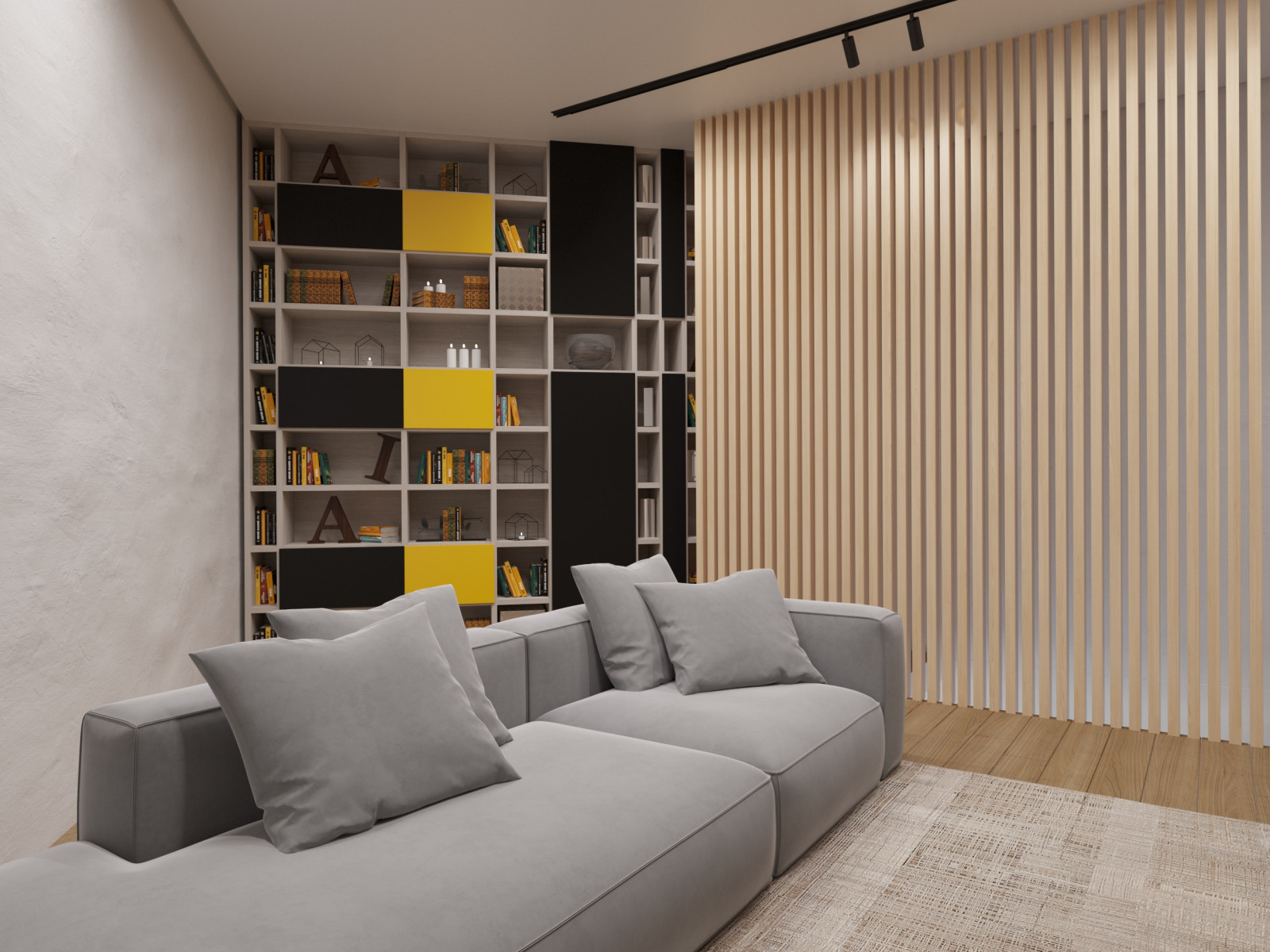 Современный интерьер двухуровневой квартиры 2