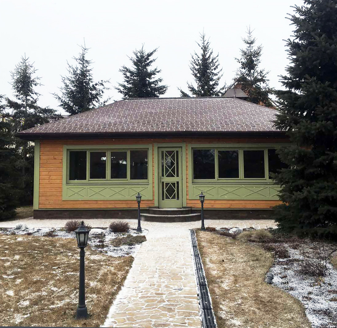 Обложка проекта: Беседка с оливковым декором, 43кв.м.