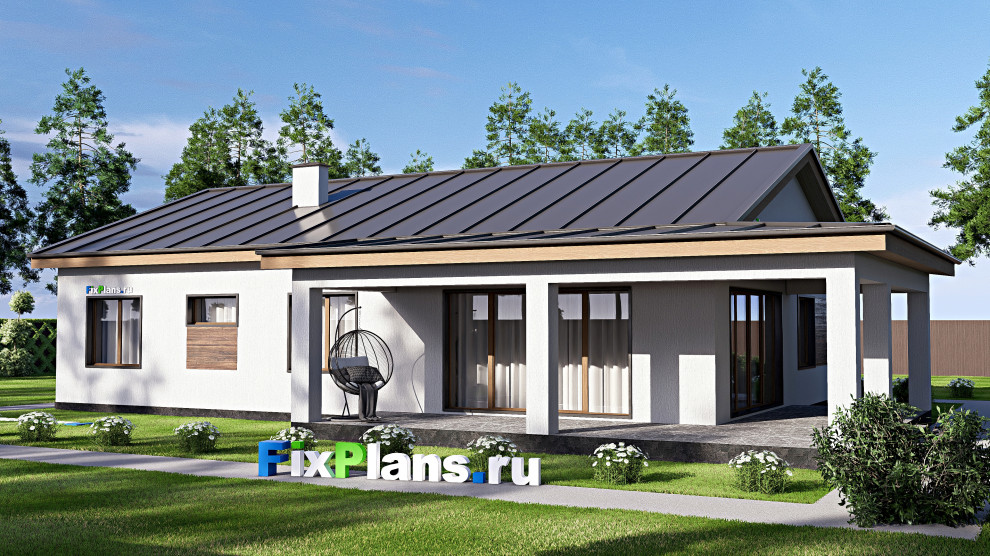 Проект одноэтажного дома 16х20м S161м2 F-18161