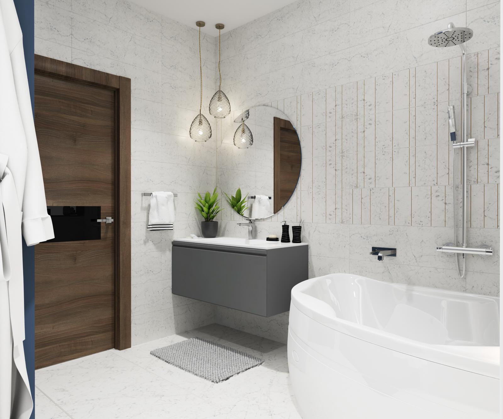 Квартира с "синими акцентами" для молодой семьи