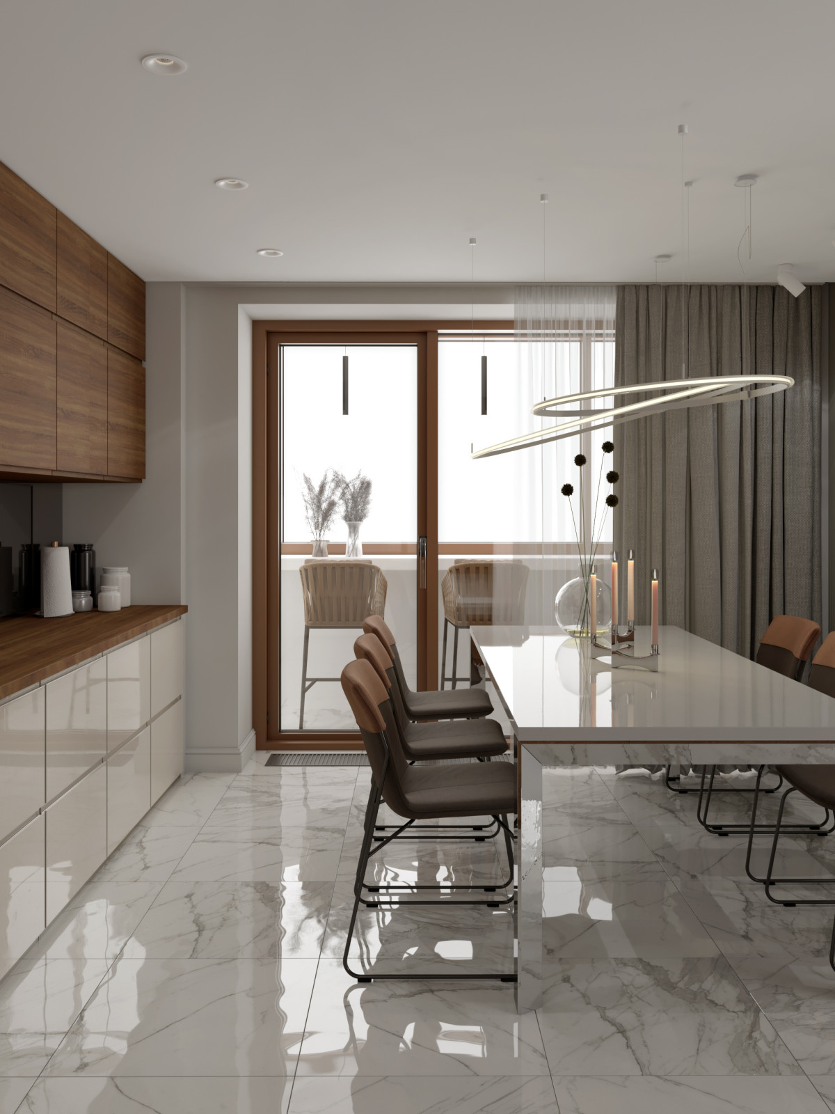 Проект квартиры 180 кв м «Монохром»