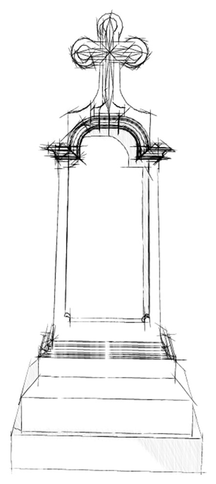 Модель могильного камня