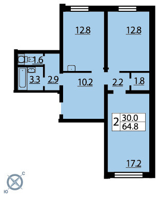 Угловая кухня со встроенным холодильником