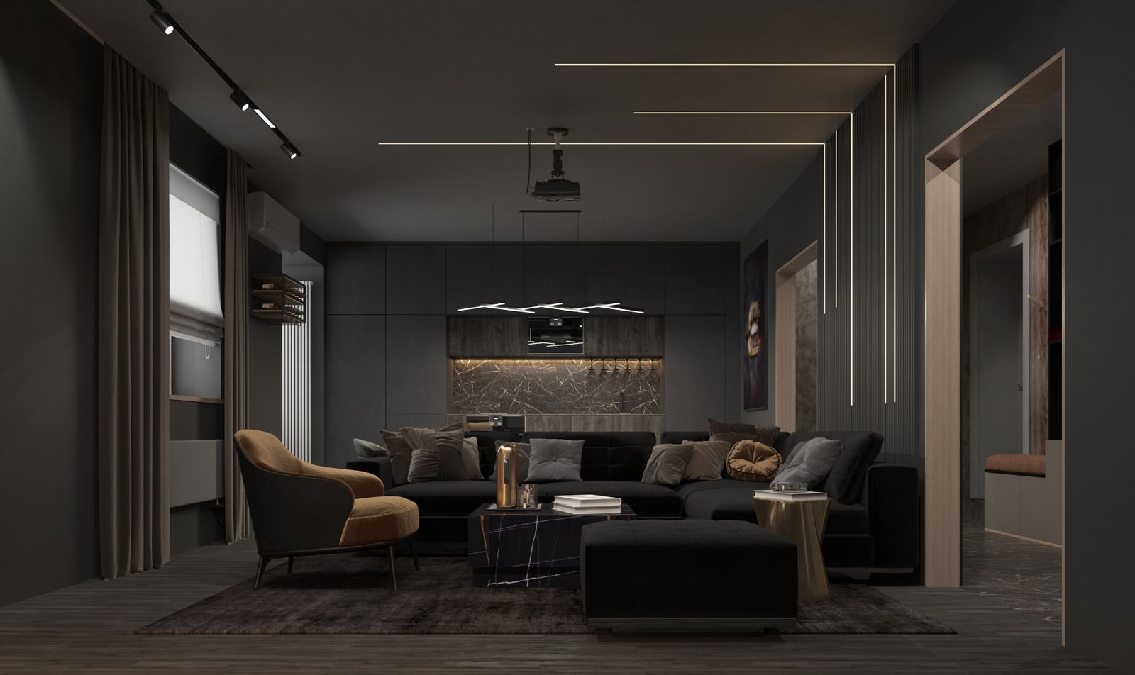 Обложка проекта: Дизайн-проект 2х-этажной квартиры в Липецке