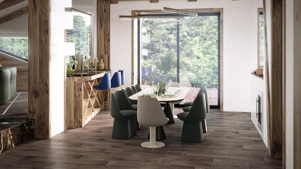 Современная интерпретация шале, просторный загородный дом