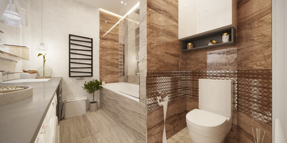 Обложка проекта: Ванная комната для 3-х комнатной квартиры о. Сахалин