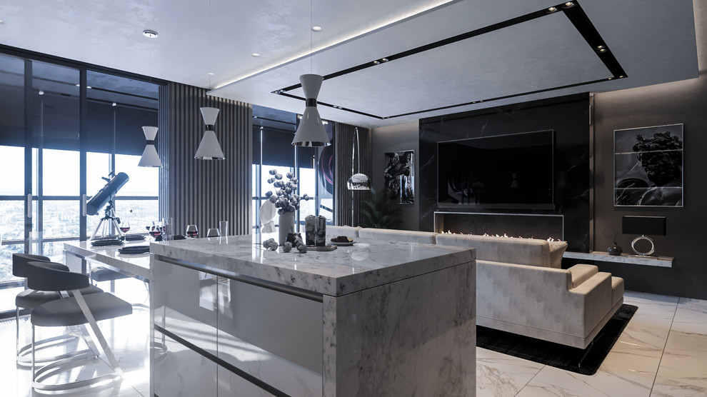 Room_002 ЖК "Скай Форт" - (кухня-гостиная)