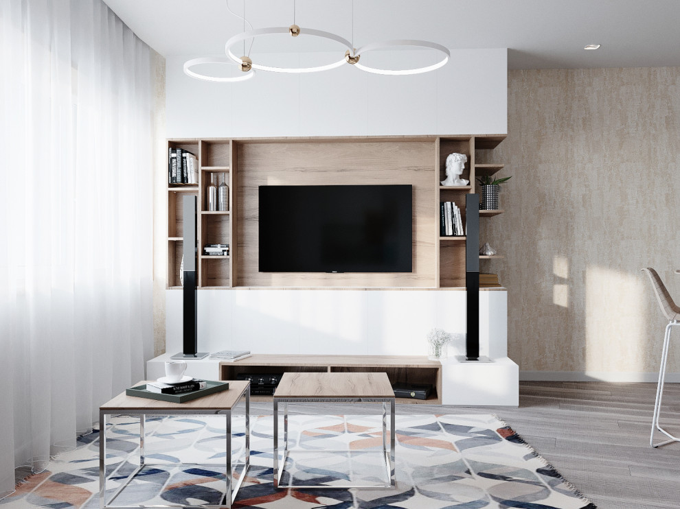 Квартира в минималистическом стиле 80 м^2 «ЖК Лазурные небеса» г.Казань