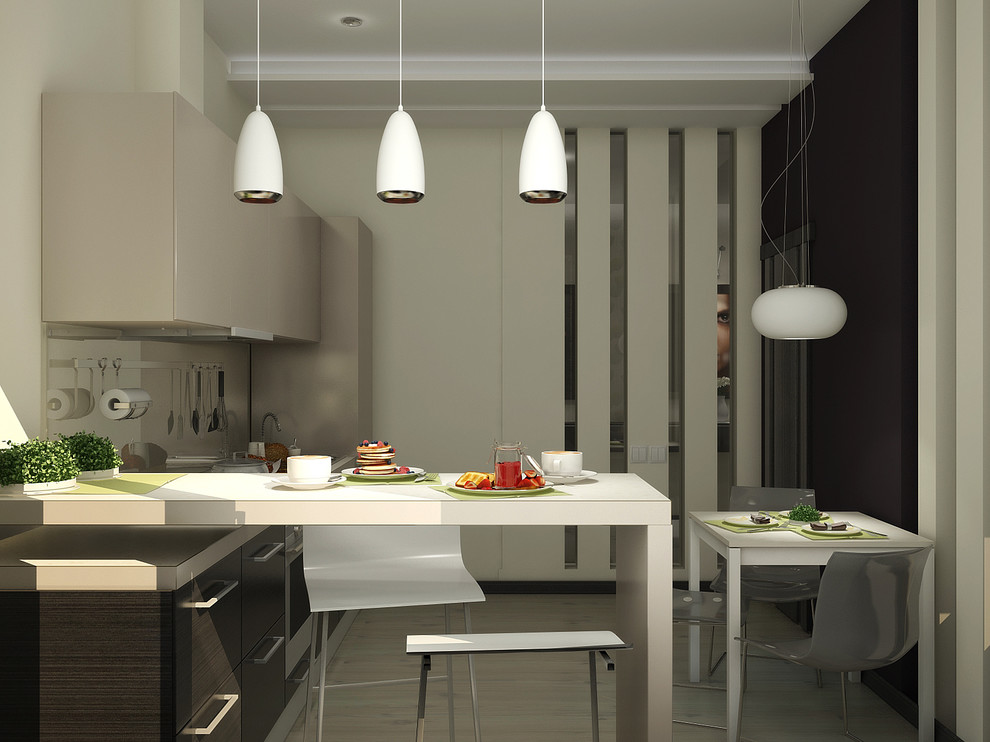 гостиная и кухня для девушки