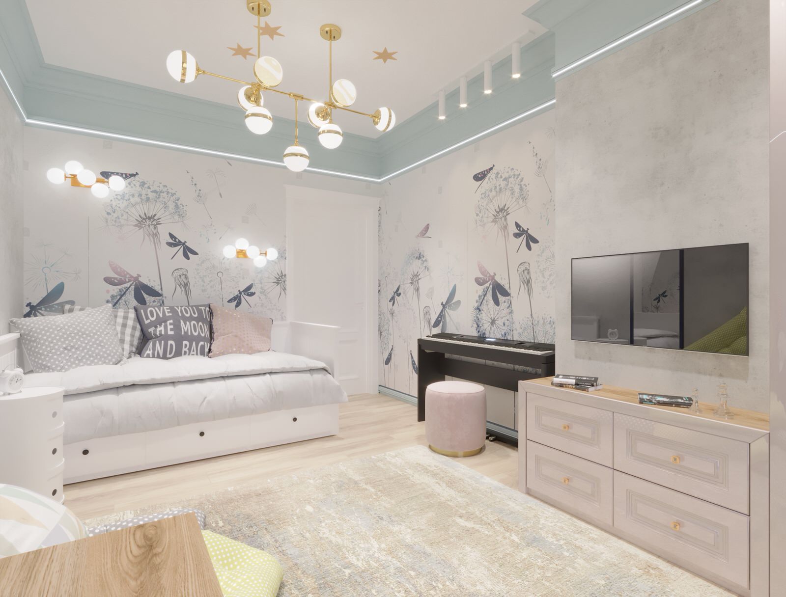 Дизайн-проект  интерьера трехкомнатной квартиры в стиле НЕОклассика