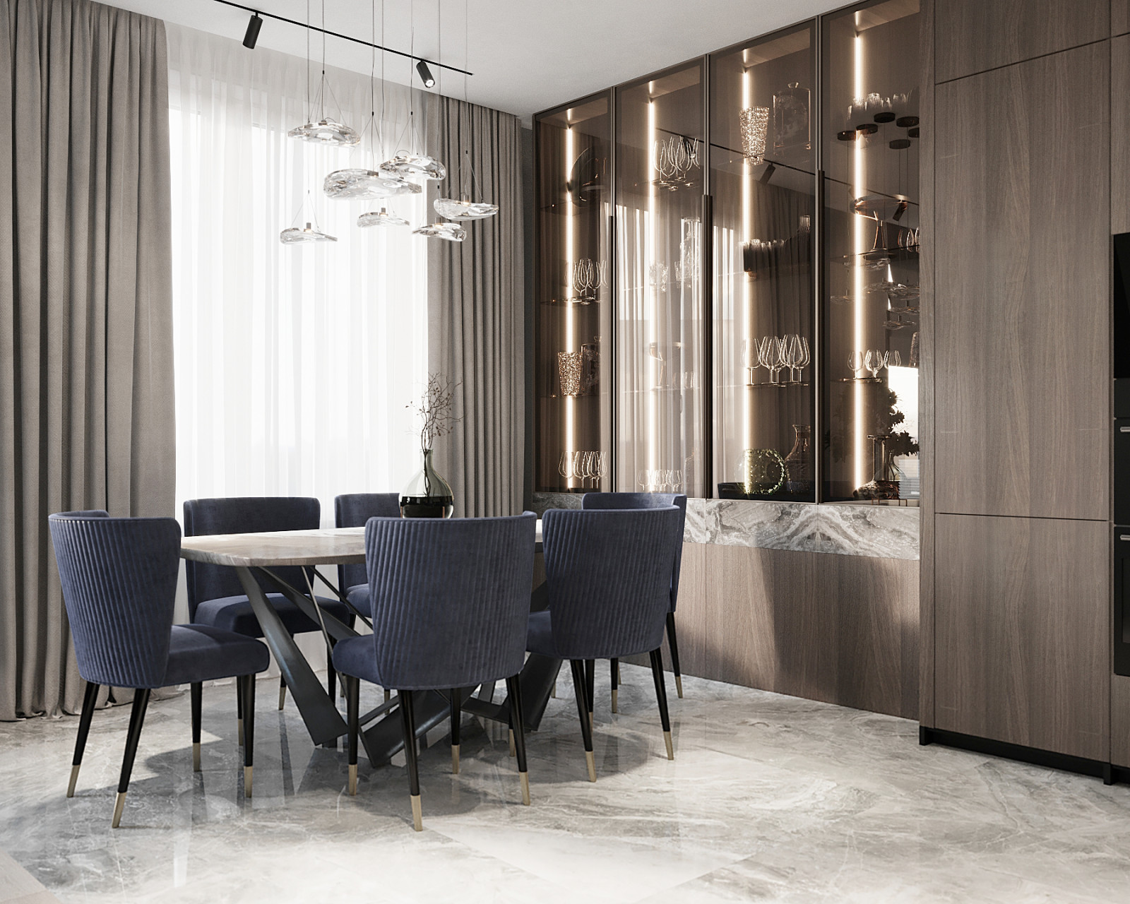 Гостиная в ЖК Настоящее